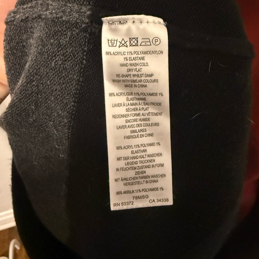 French Connection Sweater Red Color Block Knit, S… - image 2